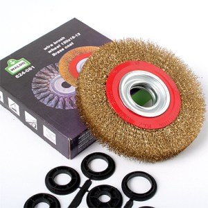 Wire Brush-Wheel 150X16-12 Brass Coated Wire Brush-Wheel 150X16-12 Brass Coated