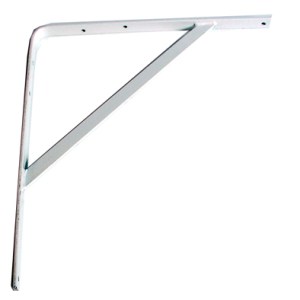 Shelf Bracket Stayed 400mm x 450mm White Shelf Bracket Stayed 400mm x 450mm White