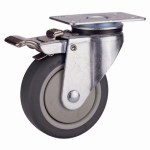 Castor Rubber Swl+Bk 126X32 Scr.Pl.95X67 Castor Rubber Swl+Bk 126X32 Scr.Pl.95X67