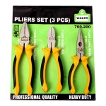 Plier Set 3Pc (Comb+Lng+Diag) Yel/B Waldo Plier Set 3Pc (Comb+Lng+Diag) Yel/B Waldo