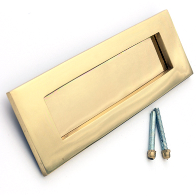 Letter Box Plate 250mm Brass Vic.Push Letter Box Plate 250mm Brass Vic.Push