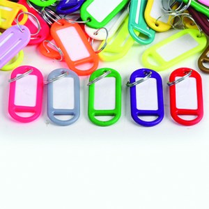 Key Tag Plastic Large Ast Col.100Pcs-Jar Key Tag Plastic Large Ast Col.100Pcs-Jar