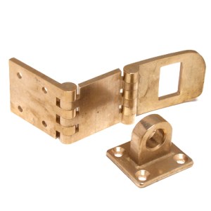Hasp+Staple Double Knuck.Brass 178X50X6 Hasp+Staple Double Knuck.Brass 178X50X6