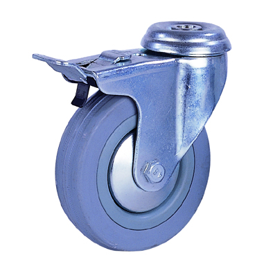 Castor Rubber Grey Swl+Bk. 75X23 Boltfix Castor Rubber Grey Swl+Bk. 75X23 Boltfix