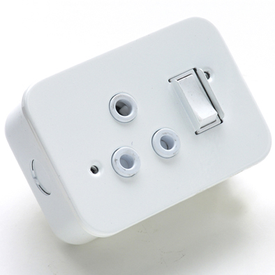 Switch Box Indust. Single+Socket White Switch Box Indust. Single+Socket White