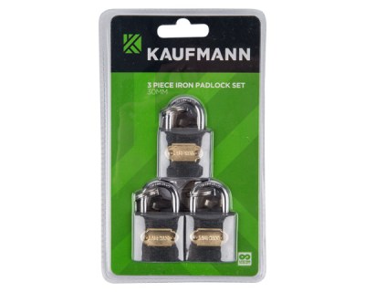 Kaufmann – 3 Piece 30mm Steel Lock Set Kaufmann – 3 Piece 30mm Steel Lock Set