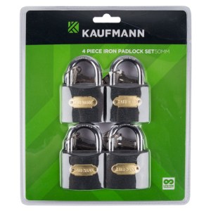 Kaufmann – 4 Piece 40mm Steel Lock Set Kaufmann – 4 Piece 40mm Steel Lock Set