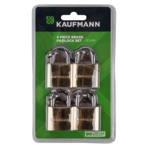 Kaufmann – 4 Piece 50mm Brass Lock Set Kaufmann – 4 Piece 50mm Brass Lock Set