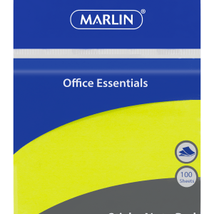 Marlin Sticky Note Pad 76x76mm 100 Sheets Neon Colours Marlin Sticky Note Pad 76x76mm 100 Sheets Neon Colours