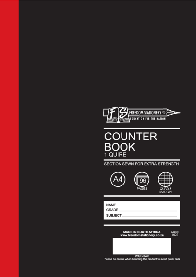 Freedom Stationery 1 Quire 96 Page A4 Q&M Counter Book (10 Pack) Freedom Stationery 1 Quire 96 Page A4 Q&M Counter Book (10 Pack)