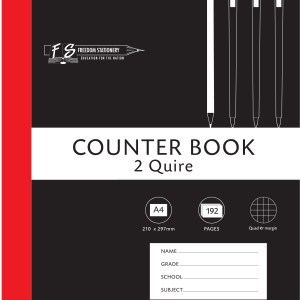 Freedom Stationery 2-Quire 192 Page A4 Q&M Counter Book Freedom Stationery 2-Quire 192 Page A4 Q&M Counter Book