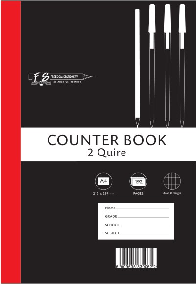 Freedom Stationery 2-Quire 192 Page A4 Q&M Counter Book Freedom Stationery 2-Quire 192 Page A4 Q&M Counter Book