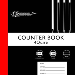 Freedom Stationery 4-Quire 384 Page A4 F&M Counter Book Freedom Stationery 4-Quire 384 Page A4 F&M Counter Book