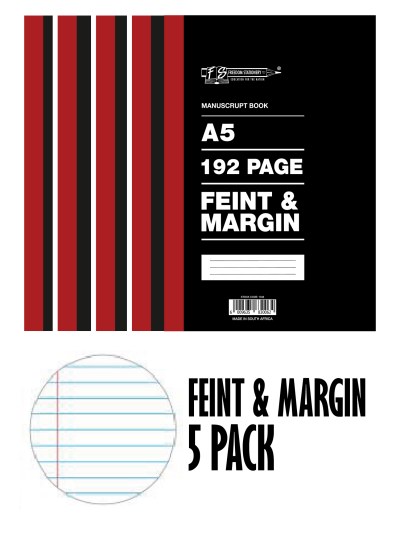 Freedom Stationery 192 Page A5 F&M Manuscript Book (5 Pack) Freedom Stationery 192 Page A5 F&M Manuscript Book (5 Pack)