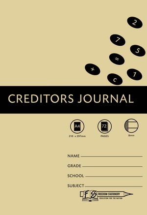 Freedom Stationery 72 Page A4 8MC Creditors Journal Freedom Stationery 72 Page A4 8MC Creditors Journal