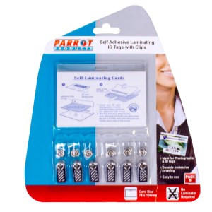 Parrot Products Laminating Self Adhesive ID Tags and Clips (6) Parrot Products Laminating Self Adhesive ID Tags and Clips (6)