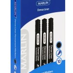 Marlin Dense Liners Bullet Point Permanent Markers – Black (Box of 10) Marlin Dense Liners Bullet Point Permanent Markers – Black (Box of 10)