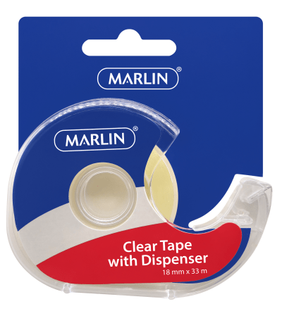 Marlin Stationery Tape with Dispenser (18mm x 33m) Marlin Stationery Tape with Dispenser (18mm x 33m)