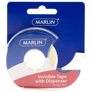Marlin Invisible Tape with Dispenser (18mm x 25mm) Marlin Invisible Tape with Dispenser (18mm x 25mm)