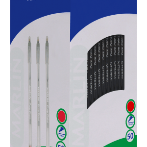 Marlin Pure Point Medium Transparent Ballpoint Pens – Red Ink (Box of 50) Marlin Pure Point Medium Transparent Ballpoint Pens – Red Ink (Box of 50)