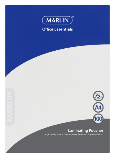 Marlin A4 75micron Laminating Pouches Marlin A4 75micron Laminating Pouches