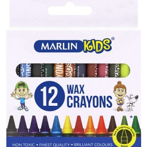 Marlin Kids 12 8mm Wax Crayons Marlin Kids 12 8mm Wax Crayons