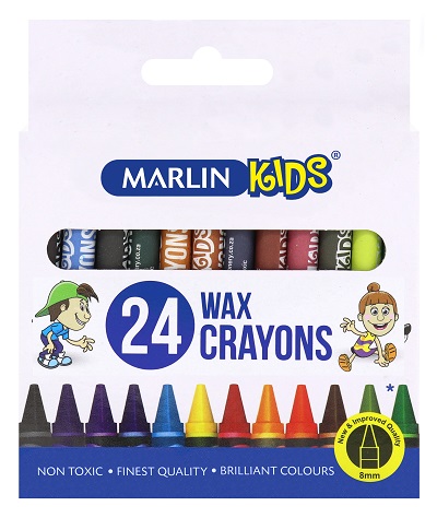 Marlin Kids 24 8mm Wax Crayons Marlin Kids 24 8mm Wax Crayons