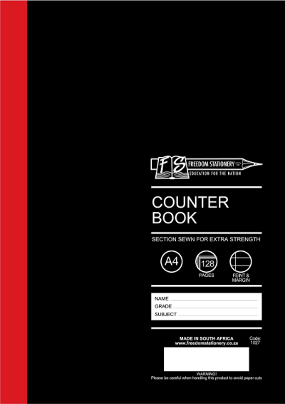 Freedom Stationery 128 Page A4 F&M Counter Book (10 Pack) Freedom Stationery 128 Page A4 F&M Counter Book (10 Pack)