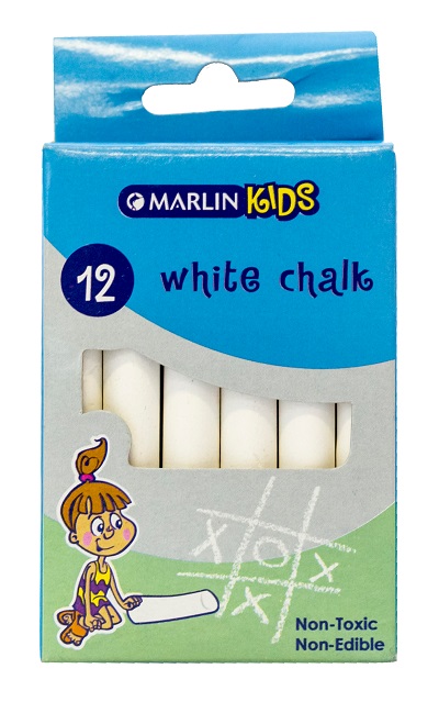 Marlin Kids White Chalk – 12 Pieces Marlin Kids White Chalk – 12 Pieces