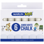Marlin Kids White Jumbo Chalk – 6 Pieces Marlin Kids White Jumbo Chalk – 6 Pieces