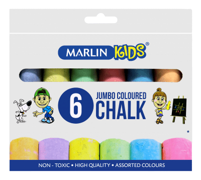 Marlin Kids Colour Jumbo Chalk – 6 Pieces Marlin Kids Colour Jumbo Chalk – 6 Pieces