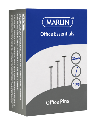 Marlin Office Pins 26mm 100g Marlin Office Pins 26mm 100g
