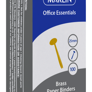 Marlin Brass Paper Binders 25mm 100’s Marlin Brass Paper Binders 25mm 100’s