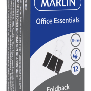 Marlin Fold Back Clips 19mm – Pack of 12 Marlin Fold Back Clips 19mm – Pack of 12