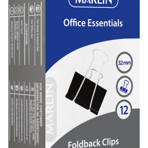 Marlin Fold Back Clips 32mm 12’s Marlin Fold Back Clips 32mm 12’s