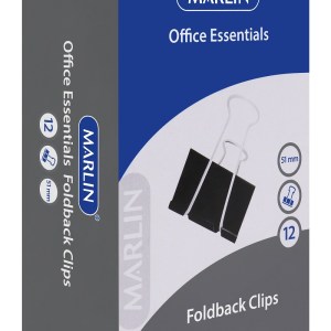 Marlin Fold Back Clips 51mm 12’s Marlin Fold Back Clips 51mm 12’s