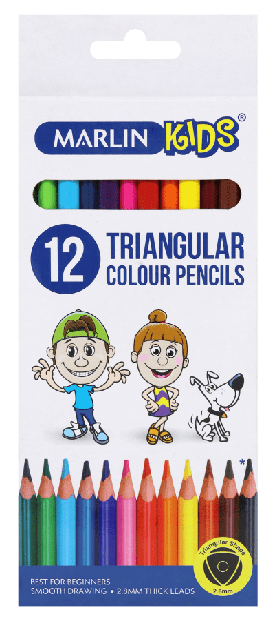 Marlin Kids 12 Triangular Colour Pencils Marlin Kids 12 Triangular Colour Pencils