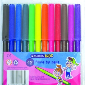 Marlin Kids 12 Fibre Tip Pens Marlin Kids 12 Fibre Tip Pens