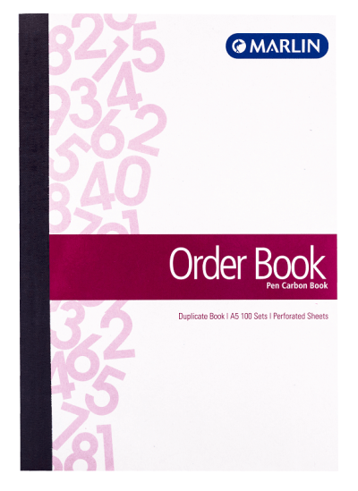 Marlin A5 Duplicate Pen Carbon Book – Order Book Marlin A5 Duplicate Pen Carbon Book – Order Book