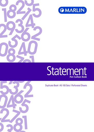 Marlin A5 Duplicate Pen Carbon Book – Statement Marlin A5 Duplicate Pen Carbon Book – Statement