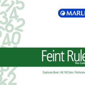 Marlin A6L Duplicate Pen Carbon Book – Feint Ruled Marlin A6L Duplicate Pen Carbon Book – Feint Ruled