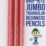 Marlin Kids 3 Jumbo Triangular Graphite Pencils & Sharpener Marlin Kids 3 Jumbo Triangular Graphite Pencils & Sharpener