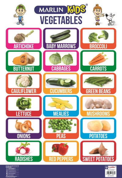 Marlin Kids Chart – Vegetables Marlin Kids Chart – Vegetables