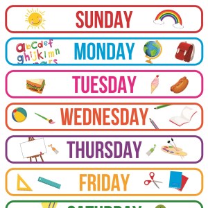 Marlin Kids Chart – Days of the Week Marlin Kids Chart – Days of the Week