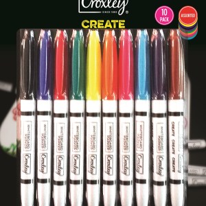 Croxley Create Fine Nib Whiteboard Markers – Blister of 10 Croxley Create Fine Nib Whiteboard Markers – Blister of 10