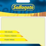 Sello-Note 100 Sheet Pastel Yellow Repositionable Notes – 75 x 102mm Sello-Note 100 Sheet Pastel Yellow Repositionable Notes – 75 x 102mm