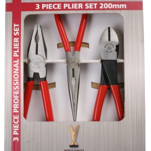 3 Pc Plier Set 200Mm A3 3 Pc Plier Set 200Mm A3