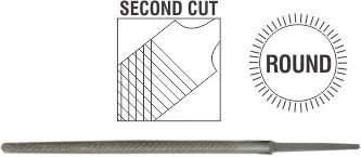 File AFile Round 2nd Cut 150mm Sleeve File AFile Round 2nd Cut 150mm Sleeve