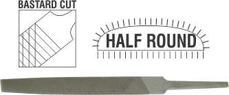 File AFile Half Round Bastard 250mm File AFile Half Round Bastard 250mm