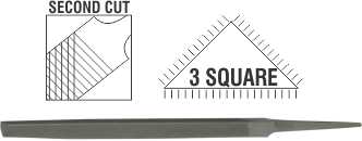 File AFile Three Square 2nd Cut 150mm File AFile Three Square 2nd Cut 150mm